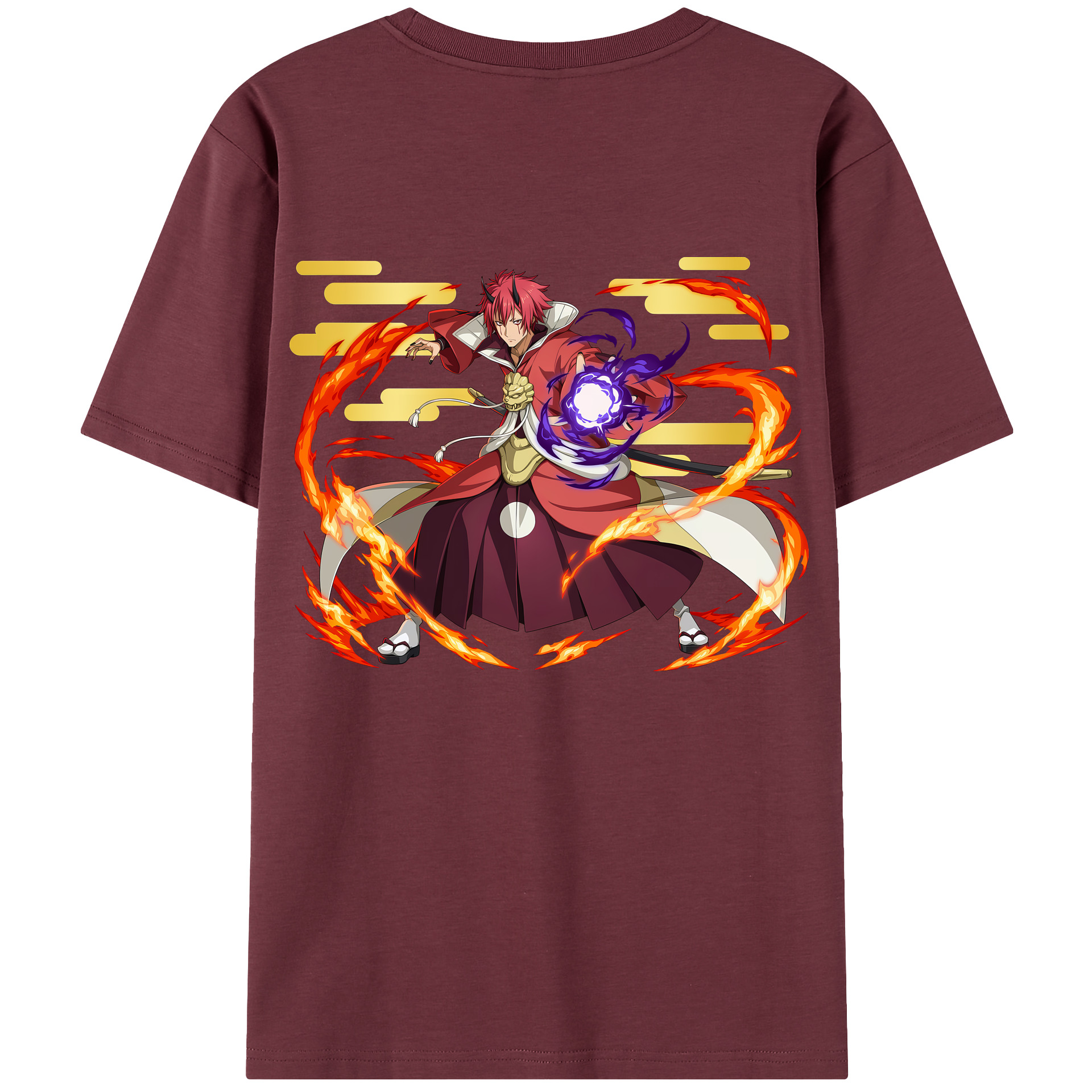 （画像用） 転スラ Regarding Reincarnated to Slime 綿100％半袖Tシャツ（背面プリント）